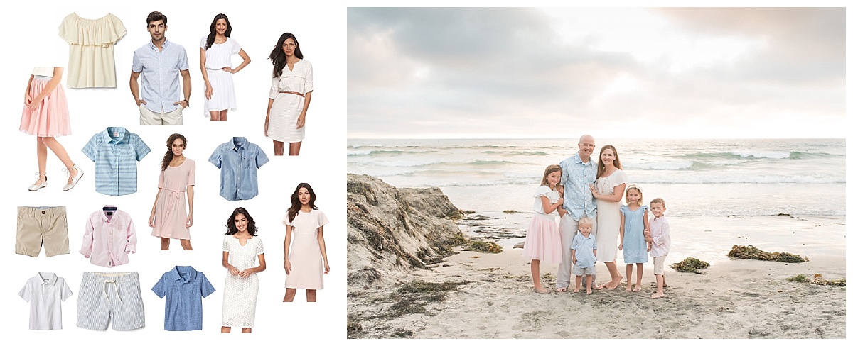 what to wear La Jolla Beach family portrait session