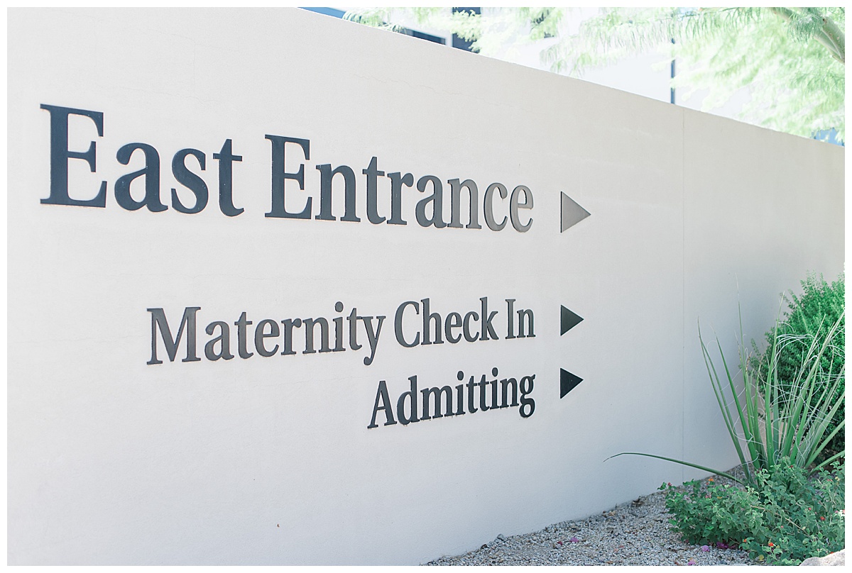 Banner Thunderbird hospital maternity ward entrance sign